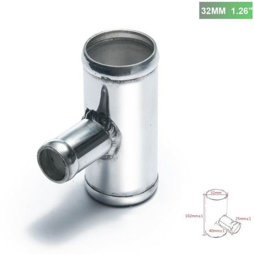 картинка Фланец под Blow-Off T-pipe универсальный 25 мм, диаметр фланца 32 мм магазин  StreetTuning 