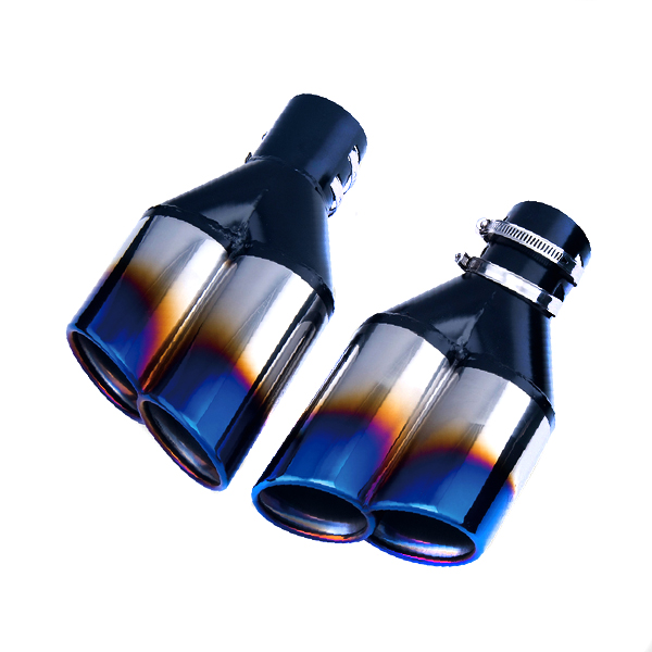 картинка Насадка на глушитель HKS Style, двойные D-63*145 мм L-280 мм магазин  StreetTuning 