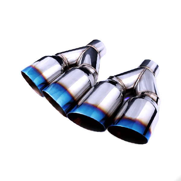 картинка Насадка на глушитель HKS Style, двойные D-63*89 мм L-220 мм магазин  StreetTuning 