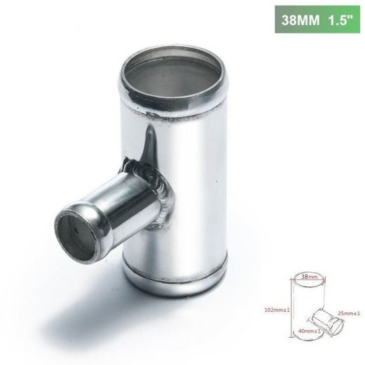 картинка Фланец под Blow-Off T-pipe универсальный 25 мм, диаметр фланца 38 мм магазин  StreetTuning 