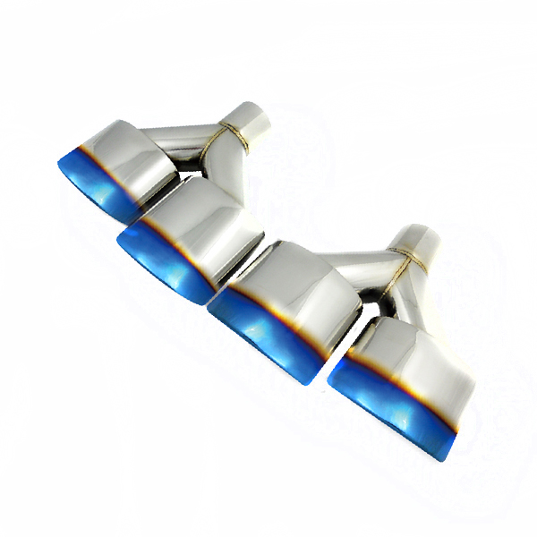 картинка Насадка на глушитель HKS Style, двойной D-59*130 мм L-255 мм магазин  StreetTuning 