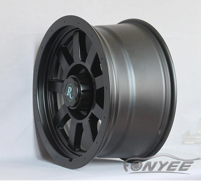 картинка Новые диски R wheels R17 5х127 ET-16 J9 черный мат магазин  StreetTuning 