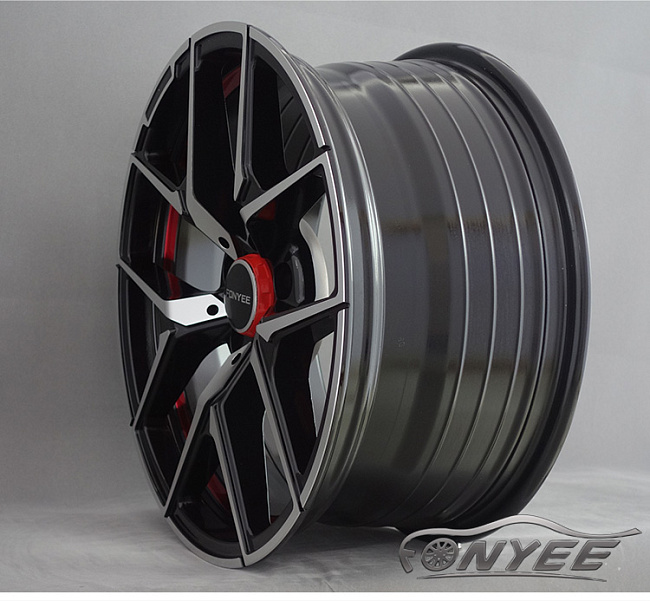 картинка Новые диски AMG SERIES 2017 R18 5х112 ET35 J8 черный + красный магазин  StreetTuning 