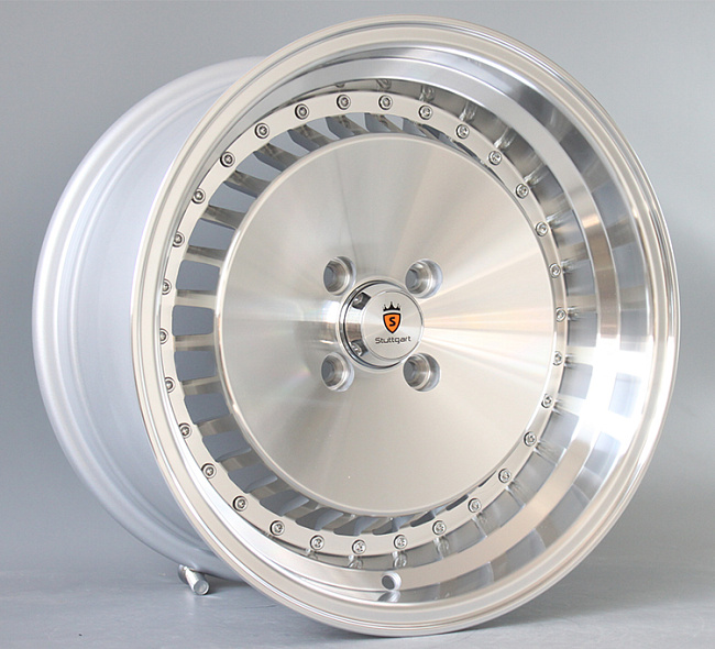 картинка Новые диски Stuttgart ST4 R17 4X100 ET35 J7,5, серебряные магазин  StreetTuning 