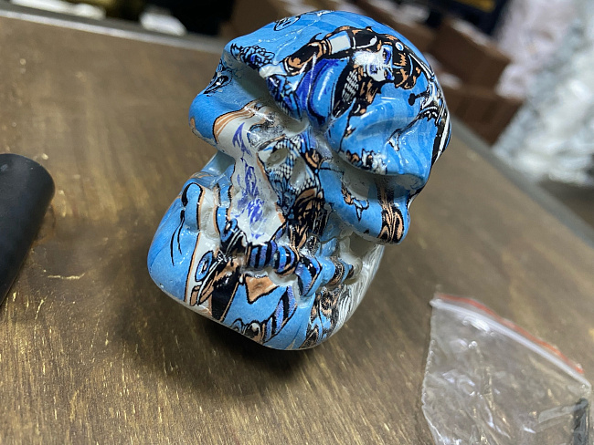 картинка Ручка КПП "Череп", цветной принт магазин  StreetTuning 