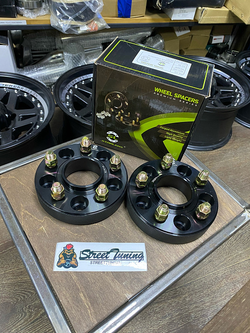 картинка Проставка Starleks 35 мм 5x120 цо 72.6 шпилечная M14x1,5 Black магазин  StreetTuning 