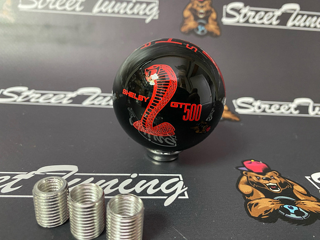 картинка Ручка кпп, Shelby GT500, 5 ступка. черная с красной схемой магазин  StreetTuning 