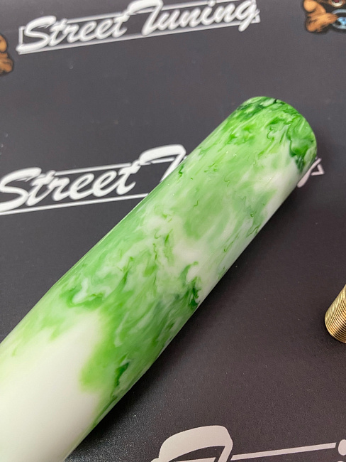 картинка Ручка КПП, цилиндр JDM 10 см, зелена-белая магазин  StreetTuning 