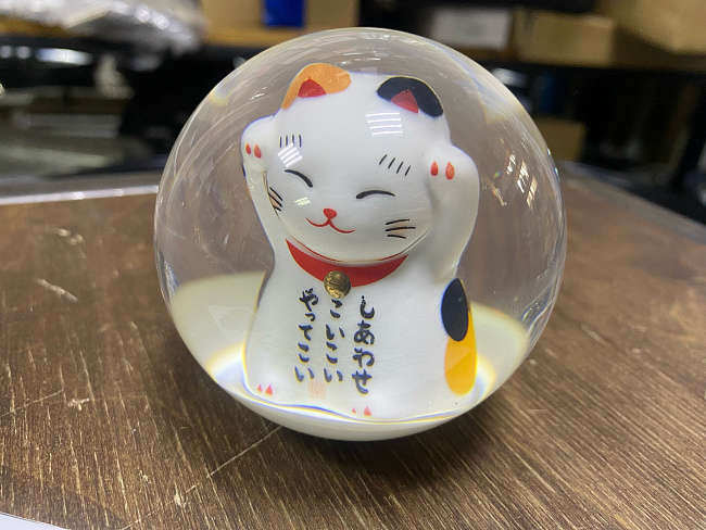 картинка Ручка кпп, Lucky Cat, шар 70 мм. магазин  StreetTuning 