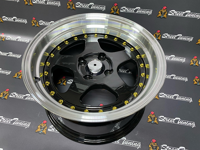 картинка Новые диски Rotiform R15 J8 ET20 4x100 Black + Silver магазин  StreetTuning 
