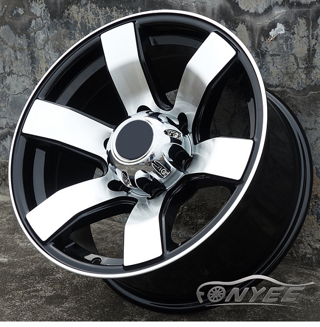 картинка Новые диски Fonyee Sports 4x4 R16 J8 ET0 6x139,7 черный глянец + серебро. магазин  StreetTuning 