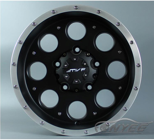 картинка Новые диски MVF-962 R16 6X139,7 ET-25 J8 черный мат + серебро магазин  StreetTuning 