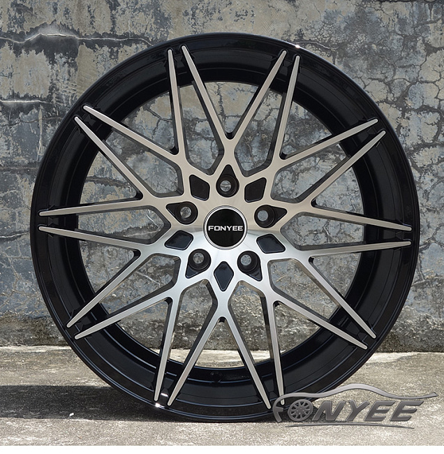 картинка Новые диски Fonyee модель 7 R19 5x114,3 ET35 J9,5 черные + серебро магазин  StreetTuning 
