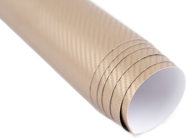 картинка Пленка на тканевой основе под 3D карбон, золотого цвета магазин  StreetTuning 