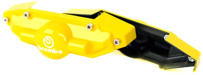 картинка Накладки на суппорта Brembo Style задние, цвет желтый магазин  StreetTuning 