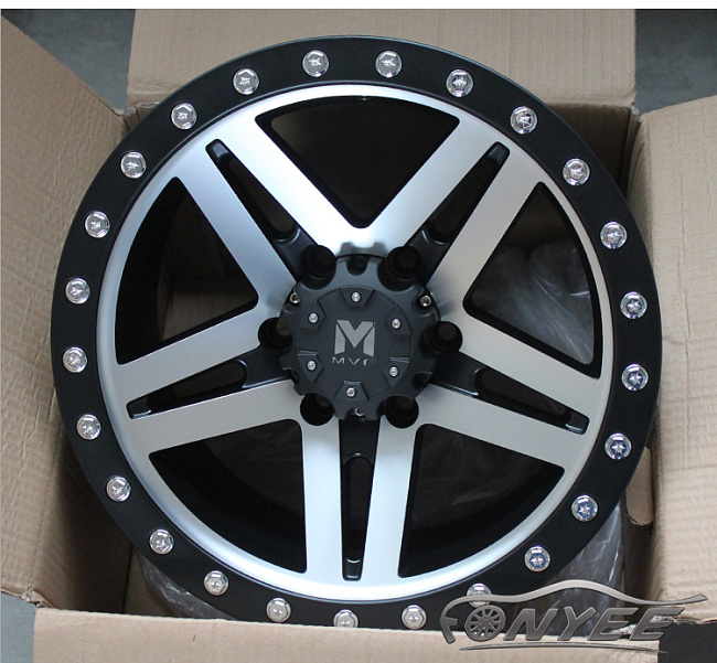 картинка Новые диски MVF-957 R17 6X139,7 ET-15 J8,5 серебро + черный магазин  StreetTuning 