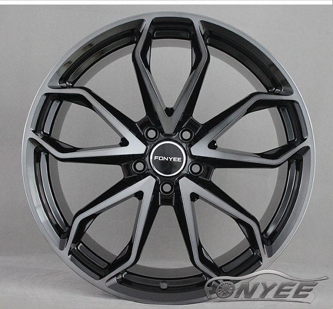 картинка Новые диски HRE S201 Replika R19 5X112 ET35 J9,5, черные + серебро магазин  StreetTuning 