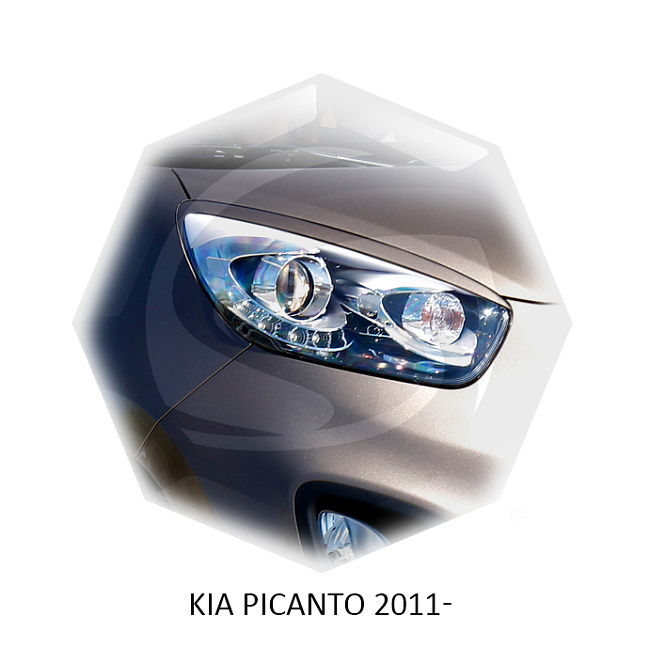 картинка Реснички на фары для  KIA PICANTO 2011-2017г магазин  StreetTuning 