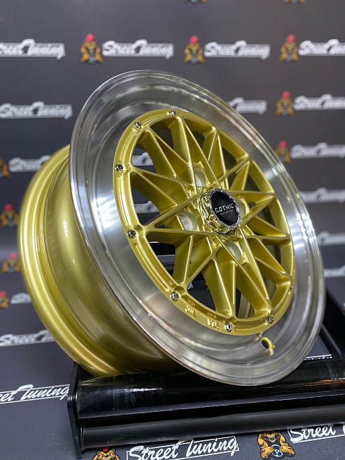 картинка Новые диски Work Equip R14 J5 ET15 4x100 Gold + Silver магазин  StreetTuning 