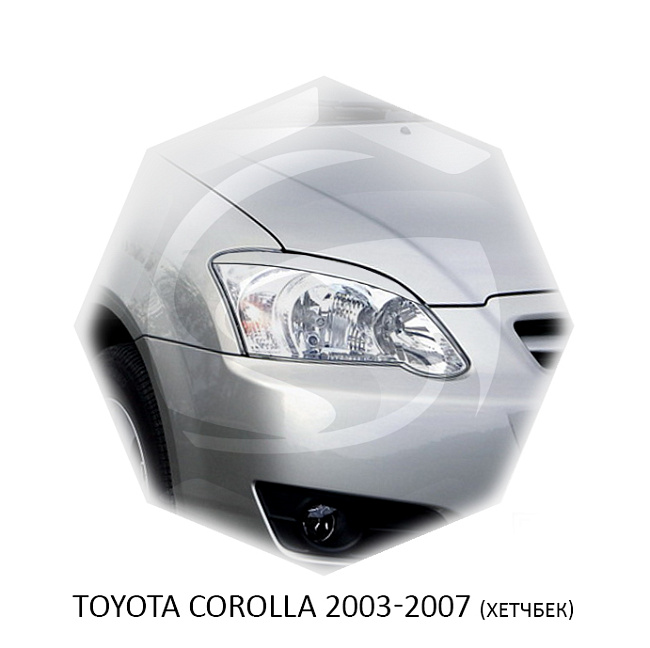 картинка Реснички на фары для  TOYOTA COROLLA 2003-2007г (хетчбек) магазин  StreetTuning 