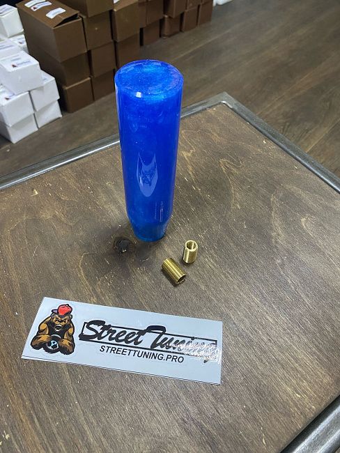 картинка Ручка КПП, цилиндр JDM 15 см, синий магазин  StreetTuning 