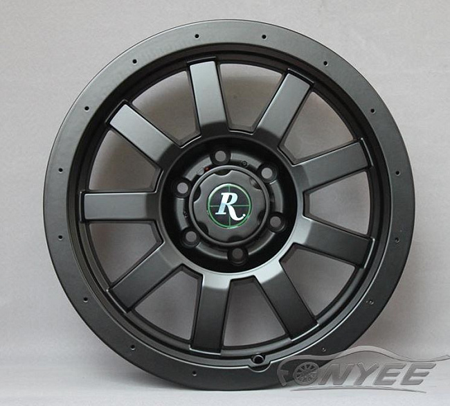 картинка Новые диски R wheels R17 5х127 ET-16 J9 черный мат магазин  StreetTuning 