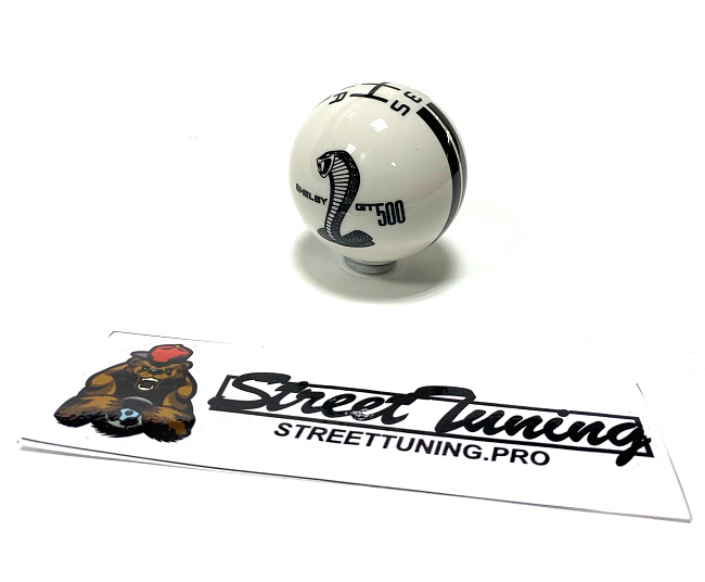 картинка Ручка кпп, Shelby GT500, 5 ступка. белая магазин  StreetTuning 