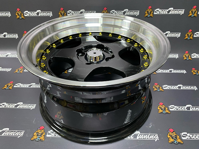 картинка Новые диски Rotiform R15 J8 ET20 4x100 Black + Silver магазин  StreetTuning 