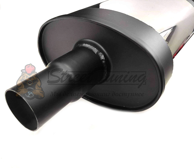 картинка Прямоточная банка Remus style, с двойным выходом. 51х89 мм магазин  StreetTuning 