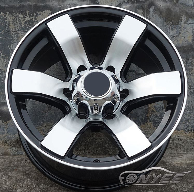 картинка Новые диски Fonyee Sports 4x4 R16 J8 ET0 6x139,7 черный глянец + серебро. магазин  StreetTuning 