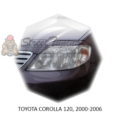 Реснички на фары для  TOYOTA COROLLA 120 2000-2006г (седан)