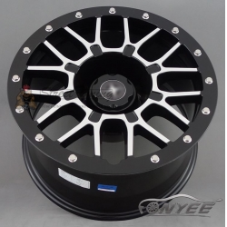 Новые диски R wheels R17 6X139,7 ET-5 J9 черный + серебристые болтики