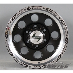 Новые диски GT Wheel R15 6X139,7 ET0 J8 черные с серебристой полкой