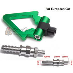 Буксировочный крюк "Стрелка" для европейских авто, зеленый