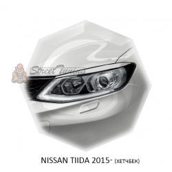 Реснички на фары для  NISSAN TIIDA 2014г-