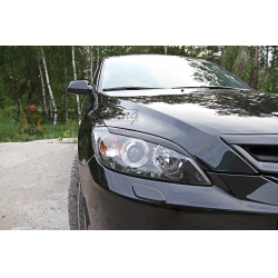 Mazda 3 (хэтчбэк) 2003—2008 Накладки на передние фары (реснички) компл.-2 шт. Вариант 2