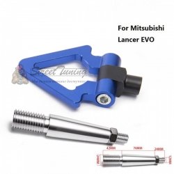 Буксировочный крюк "Стрелка" для Mitsubishi Lancer EVO, синий