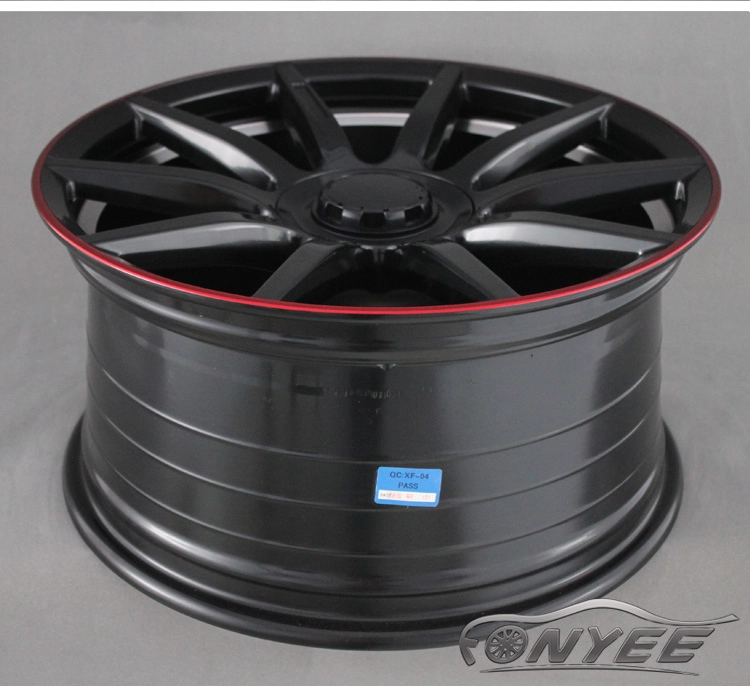 картинка Новые диски Mercedes AMG 10 Spoke R18 5x112 ET35 J8 черные + красная полоска от магазина  StreetTuning