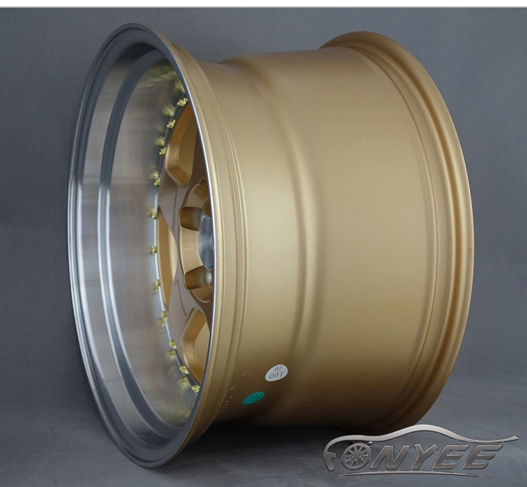 картинка Новые диски Rotiform R17 4x100-4x114,3 ET10 J10 золото + полированная полка от магазина  StreetTuning