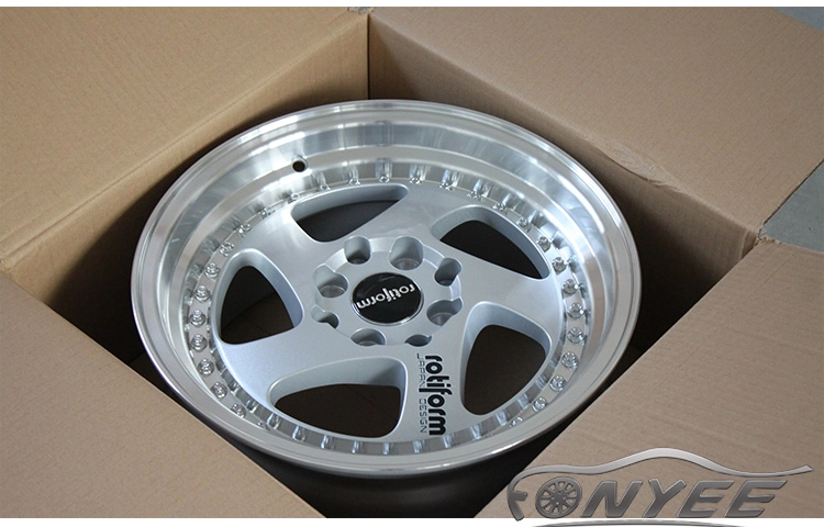картинка Новые диски Rotiform TMB Flat R16 4х100/114,3 ET25 J8 серебро + полированная полка от магазина  StreetTuning