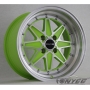 Новые диски SSR Jilba Racing R15 4X100 ET20 J8,25 зеленый + серебро