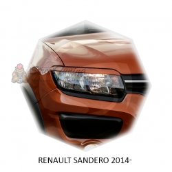 Реснички на фары для  RENAULT SANDERO 2014г-