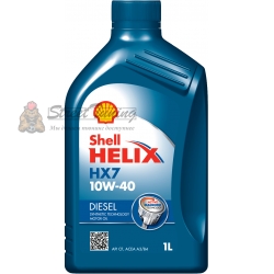 Полусинтетическое моторное масло Shell Helix Diesel HX7 10W-40 - 1 л