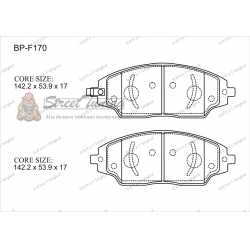 Передние тормозные колодки Gerat BP-F170N (Chevrolet Aveo)