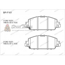 Передние тормозные колодки Gerat BP-F161 (Honda Accord)
