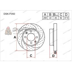 Передние тормозные диски Gerat DSK-F050