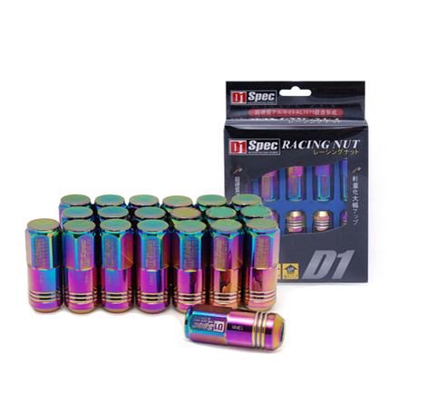 картинка Комплект гаек D1 Spec 52 мм, неохром М12 х 1.5 магазин  StreetTuning 