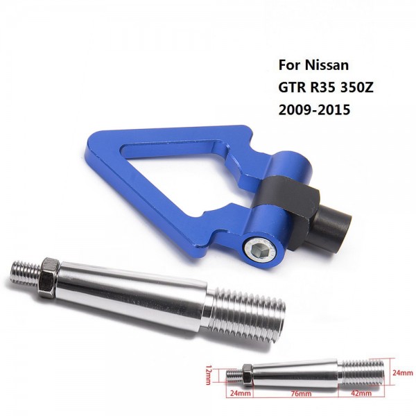 картинка Буксировочный крюк "Стрелка" для Nissan GTR R35 350Z 09-15, синий магазин  StreetTuning 