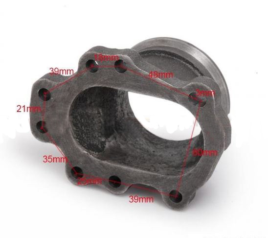 картинка Фланец переходной  T2 T25 T28 GT25 GT28 - 2.5" V-band магазин  StreetTuning 