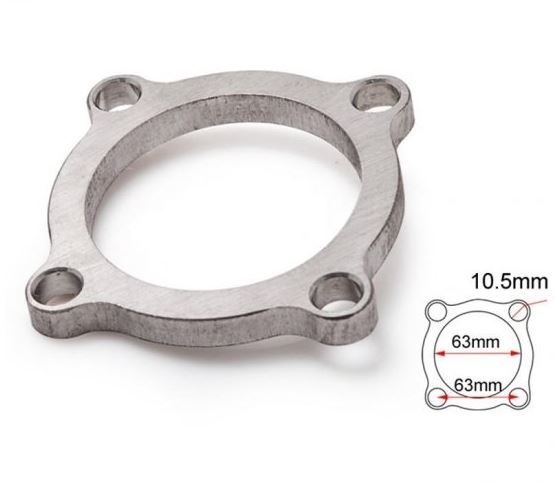 картинка Фланец под турбину T3 50AR T3/T4 GT35 7252 2.5" 4 Болта магазин  StreetTuning 